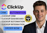 setup clickup workspace clickup crm clickup dashboard clickup task automation